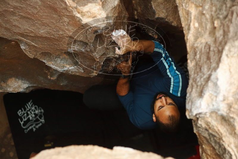 Bouldering in Hueco Tanks on 03/08/2019 with Blue Lizard Climbing and Yoga

Filename: SRM_20190308_1635050.jpg
Aperture: f/2.5
Shutter Speed: 1/500
Body: Canon EOS-1D Mark II
Lens: Canon EF 50mm f/1.8 II