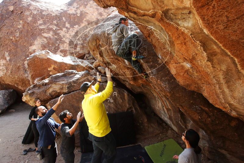 Bouldering in Hueco Tanks on 03/09/2019 with Blue Lizard Climbing and Yoga

Filename: SRM_20190309_1236160.jpg
Aperture: f/5.6
Shutter Speed: 1/320
Body: Canon EOS-1D Mark II
Lens: Canon EF 16-35mm f/2.8 L