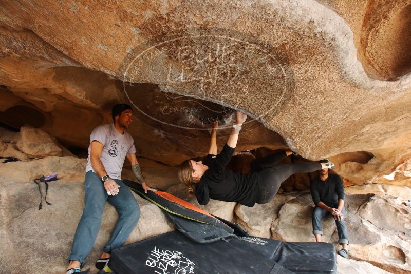 Bouldering in Hueco Tanks on 03/09/2019 with Blue Lizard Climbing and Yoga

Filename: SRM_20190309_1530510.jpg
Aperture: f/5.6
Shutter Speed: 1/250
Body: Canon EOS-1D Mark II
Lens: Canon EF 16-35mm f/2.8 L