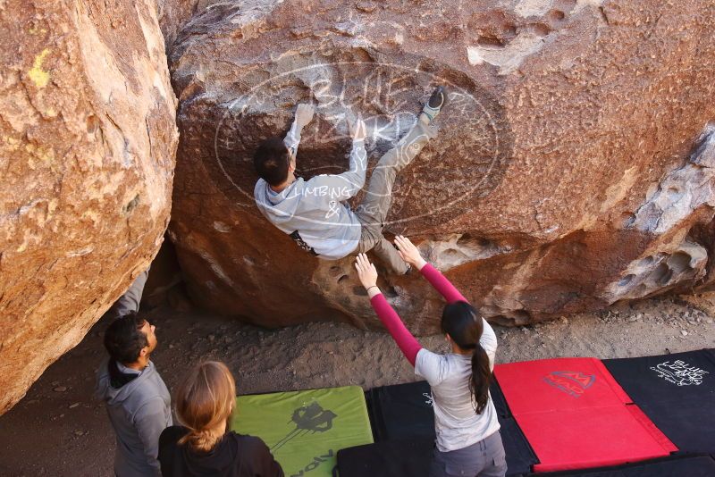 Bouldering in Hueco Tanks on 03/09/2019 with Blue Lizard Climbing and Yoga

Filename: SRM_20190309_1056300.jpg
Aperture: f/5.6
Shutter Speed: 1/320
Body: Canon EOS-1D Mark II
Lens: Canon EF 16-35mm f/2.8 L