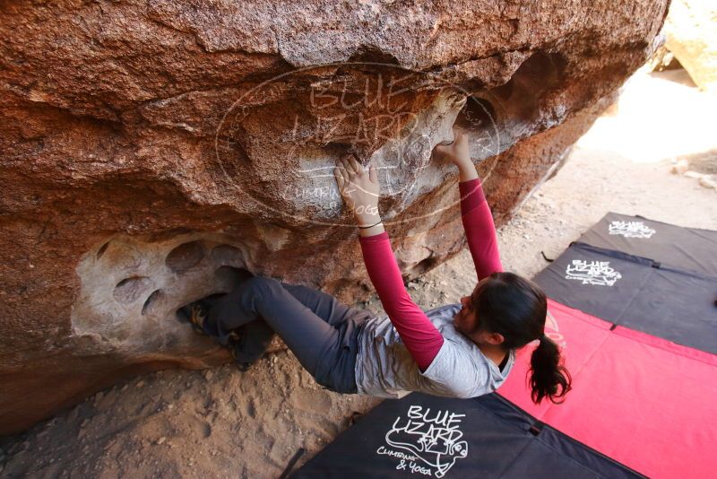 Bouldering in Hueco Tanks on 03/09/2019 with Blue Lizard Climbing and Yoga

Filename: SRM_20190309_1058340.jpg
Aperture: f/5.6
Shutter Speed: 1/125
Body: Canon EOS-1D Mark II
Lens: Canon EF 16-35mm f/2.8 L