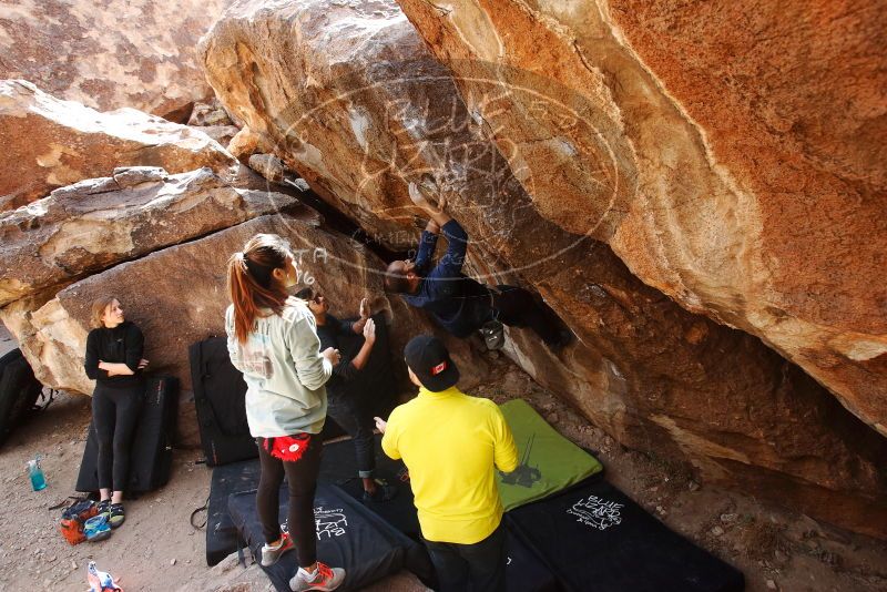Bouldering in Hueco Tanks on 03/09/2019 with Blue Lizard Climbing and Yoga

Filename: SRM_20190309_1229200.jpg
Aperture: f/5.6
Shutter Speed: 1/250
Body: Canon EOS-1D Mark II
Lens: Canon EF 16-35mm f/2.8 L