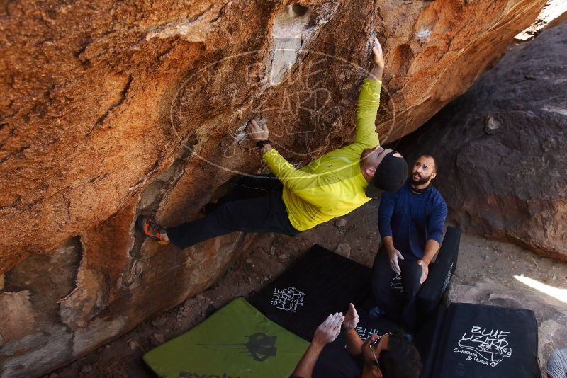 Bouldering in Hueco Tanks on 03/09/2019 with Blue Lizard Climbing and Yoga

Filename: SRM_20190309_1247360.jpg
Aperture: f/5.6
Shutter Speed: 1/250
Body: Canon EOS-1D Mark II
Lens: Canon EF 16-35mm f/2.8 L