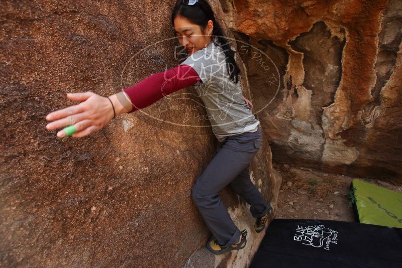 Bouldering in Hueco Tanks on 03/09/2019 with Blue Lizard Climbing and Yoga

Filename: SRM_20190309_1302440.jpg
Aperture: f/5.6
Shutter Speed: 1/320
Body: Canon EOS-1D Mark II
Lens: Canon EF 16-35mm f/2.8 L