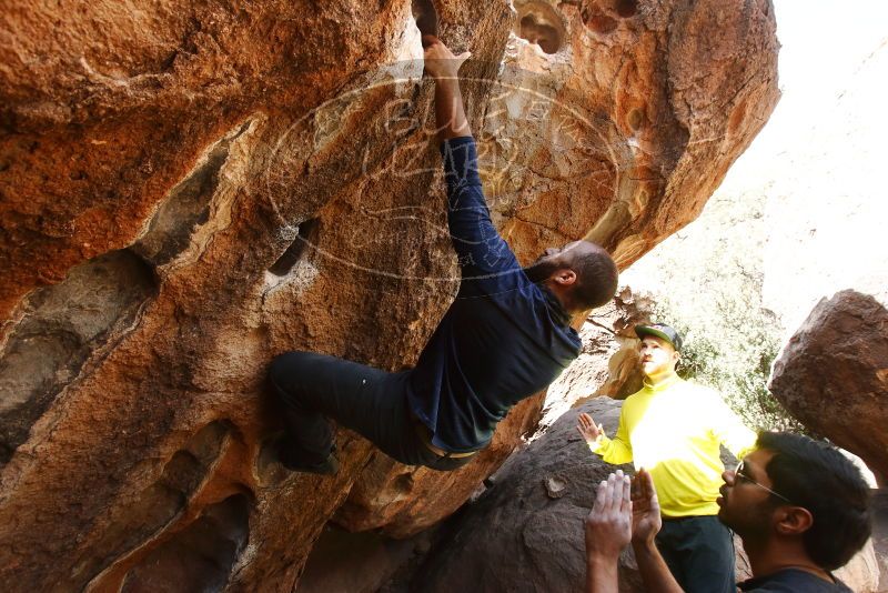 Bouldering in Hueco Tanks on 03/09/2019 with Blue Lizard Climbing and Yoga

Filename: SRM_20190309_1317270.jpg
Aperture: f/5.6
Shutter Speed: 1/250
Body: Canon EOS-1D Mark II
Lens: Canon EF 16-35mm f/2.8 L