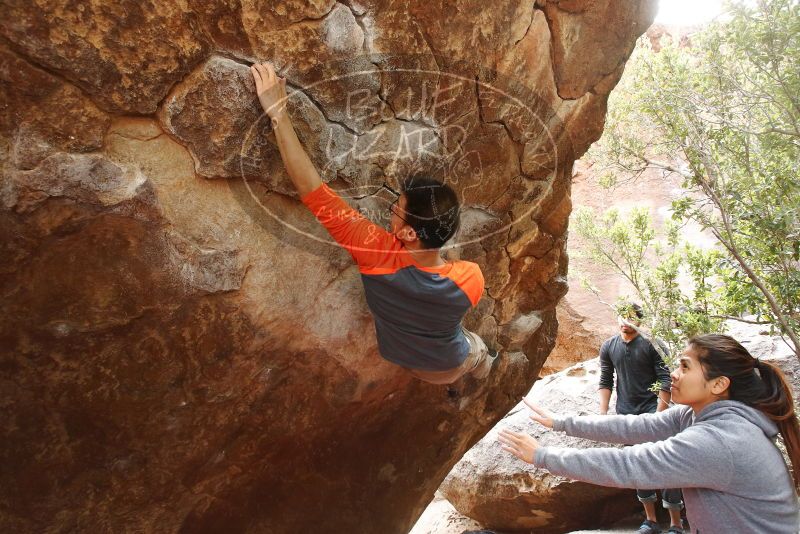 Bouldering in Hueco Tanks on 03/09/2019 with Blue Lizard Climbing and Yoga

Filename: SRM_20190309_1406140.jpg
Aperture: f/5.6
Shutter Speed: 1/125
Body: Canon EOS-1D Mark II
Lens: Canon EF 16-35mm f/2.8 L