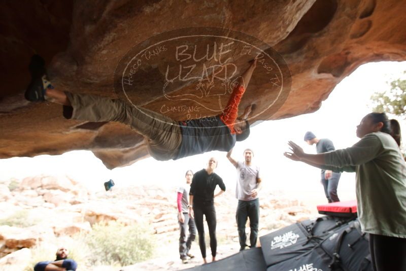 Bouldering in Hueco Tanks on 03/09/2019 with Blue Lizard Climbing and Yoga

Filename: SRM_20190309_1554520.jpg
Aperture: f/5.6
Shutter Speed: 1/200
Body: Canon EOS-1D Mark II
Lens: Canon EF 16-35mm f/2.8 L