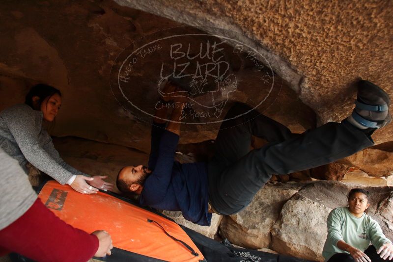 Bouldering in Hueco Tanks on 03/09/2019 with Blue Lizard Climbing and Yoga

Filename: SRM_20190309_1609110.jpg
Aperture: f/5.6
Shutter Speed: 1/160
Body: Canon EOS-1D Mark II
Lens: Canon EF 16-35mm f/2.8 L