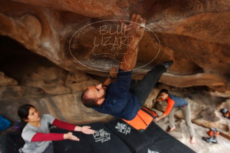 Bouldering in Hueco Tanks on 03/09/2019 with Blue Lizard Climbing and Yoga

Filename: SRM_20190309_1658410.jpg
Aperture: f/5.6
Shutter Speed: 1/250
Body: Canon EOS-1D Mark II
Lens: Canon EF 16-35mm f/2.8 L
