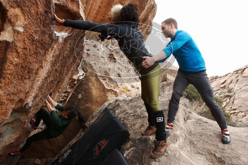 Bouldering in Hueco Tanks on 03/10/2019 with Blue Lizard Climbing and Yoga

Filename: SRM_20190310_1027390.jpg
Aperture: f/5.6
Shutter Speed: 1/400
Body: Canon EOS-1D Mark II
Lens: Canon EF 16-35mm f/2.8 L