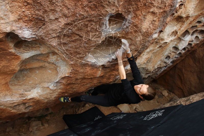 Bouldering in Hueco Tanks on 03/10/2019 with Blue Lizard Climbing and Yoga

Filename: SRM_20190310_1034400.jpg
Aperture: f/5.6
Shutter Speed: 1/320
Body: Canon EOS-1D Mark II
Lens: Canon EF 16-35mm f/2.8 L