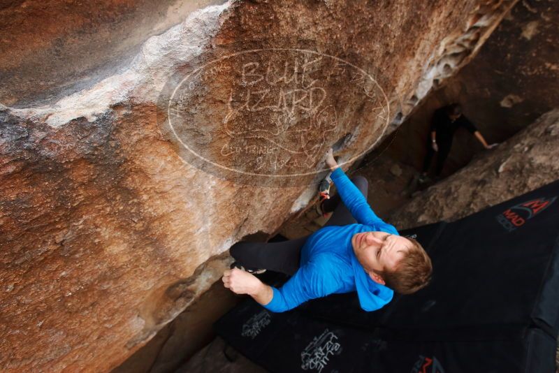 Bouldering in Hueco Tanks on 03/10/2019 with Blue Lizard Climbing and Yoga

Filename: SRM_20190310_1037160.jpg
Aperture: f/5.6
Shutter Speed: 1/400
Body: Canon EOS-1D Mark II
Lens: Canon EF 16-35mm f/2.8 L