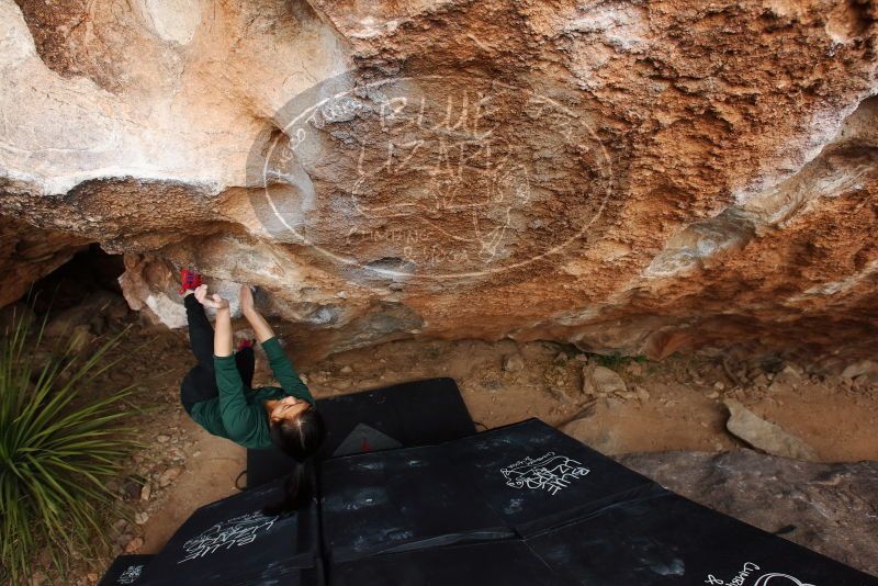 Bouldering in Hueco Tanks on 03/10/2019 with Blue Lizard Climbing and Yoga

Filename: SRM_20190310_1041180.jpg
Aperture: f/5.6
Shutter Speed: 1/250
Body: Canon EOS-1D Mark II
Lens: Canon EF 16-35mm f/2.8 L