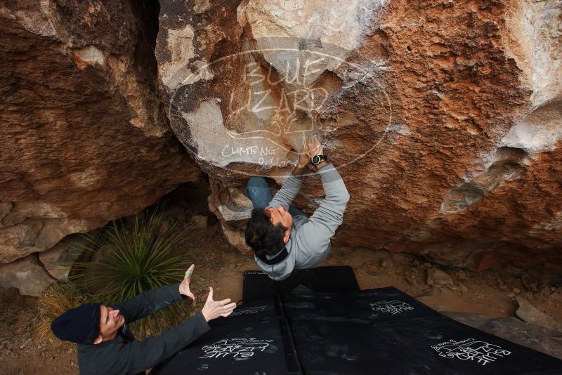 Bouldering in Hueco Tanks on 03/10/2019 with Blue Lizard Climbing and Yoga

Filename: SRM_20190310_1044150.jpg
Aperture: f/5.6
Shutter Speed: 1/320
Body: Canon EOS-1D Mark II
Lens: Canon EF 16-35mm f/2.8 L