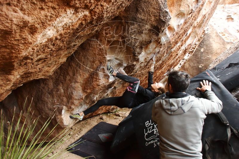 Bouldering in Hueco Tanks on 03/10/2019 with Blue Lizard Climbing and Yoga

Filename: SRM_20190310_1048560.jpg
Aperture: f/5.6
Shutter Speed: 1/100
Body: Canon EOS-1D Mark II
Lens: Canon EF 16-35mm f/2.8 L