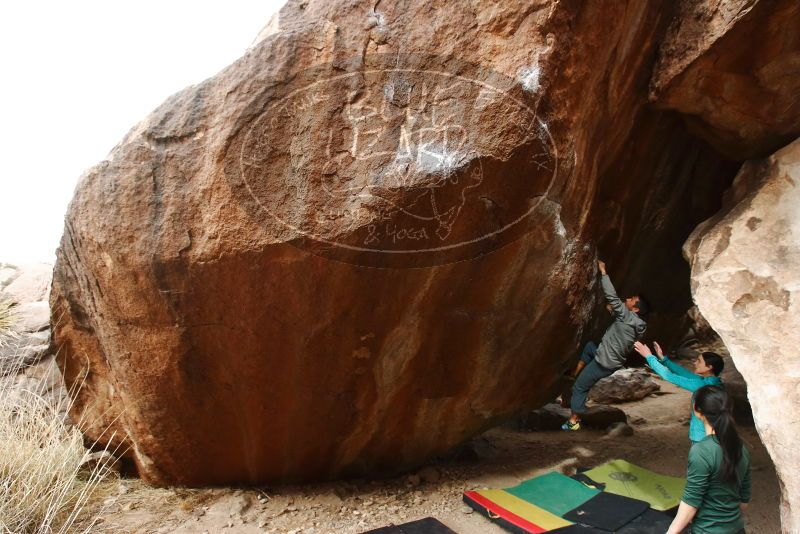 Bouldering in Hueco Tanks on 03/10/2019 with Blue Lizard Climbing and Yoga

Filename: SRM_20190310_1107070.jpg
Aperture: f/5.6
Shutter Speed: 1/400
Body: Canon EOS-1D Mark II
Lens: Canon EF 16-35mm f/2.8 L