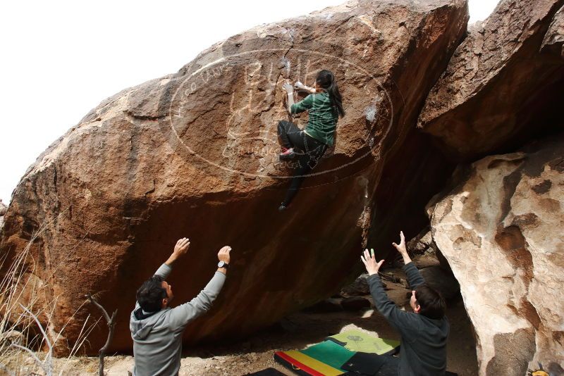 Bouldering in Hueco Tanks on 03/10/2019 with Blue Lizard Climbing and Yoga

Filename: SRM_20190310_1111080.jpg
Aperture: f/5.6
Shutter Speed: 1/640
Body: Canon EOS-1D Mark II
Lens: Canon EF 16-35mm f/2.8 L