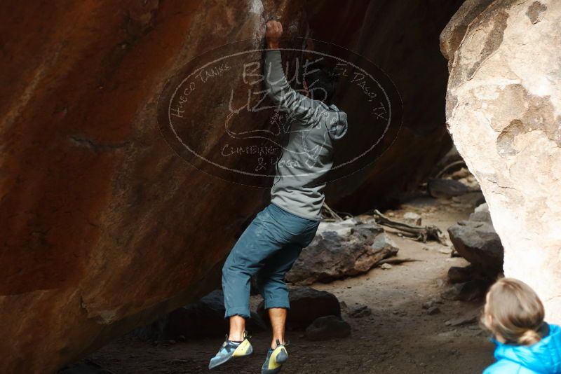 Bouldering in Hueco Tanks on 03/10/2019 with Blue Lizard Climbing and Yoga

Filename: SRM_20190310_1133571.jpg
Aperture: f/2.8
Shutter Speed: 1/500
Body: Canon EOS-1D Mark II
Lens: Canon EF 50mm f/1.8 II