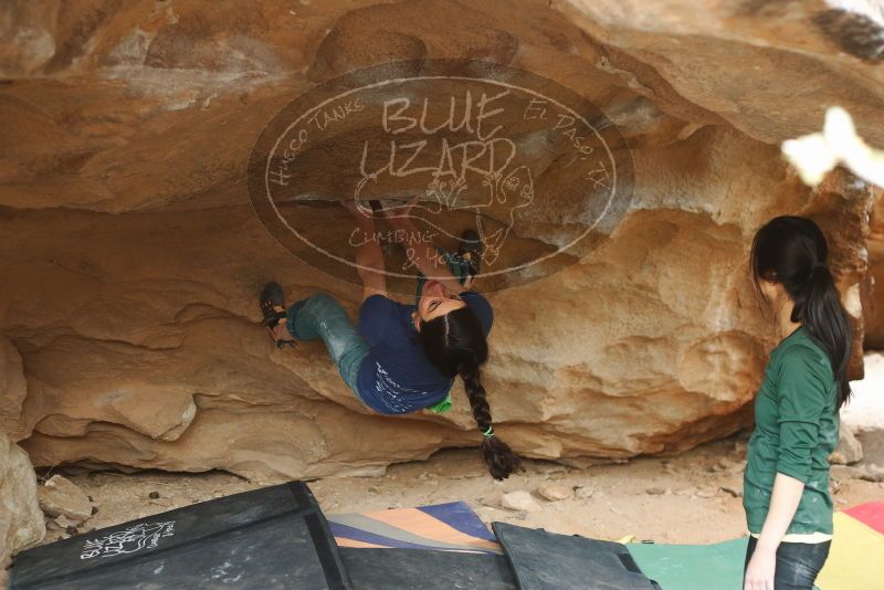 Bouldering in Hueco Tanks on 03/10/2019 with Blue Lizard Climbing and Yoga

Filename: SRM_20190310_1411480.jpg
Aperture: f/2.8
Shutter Speed: 1/200
Body: Canon EOS-1D Mark II
Lens: Canon EF 50mm f/1.8 II