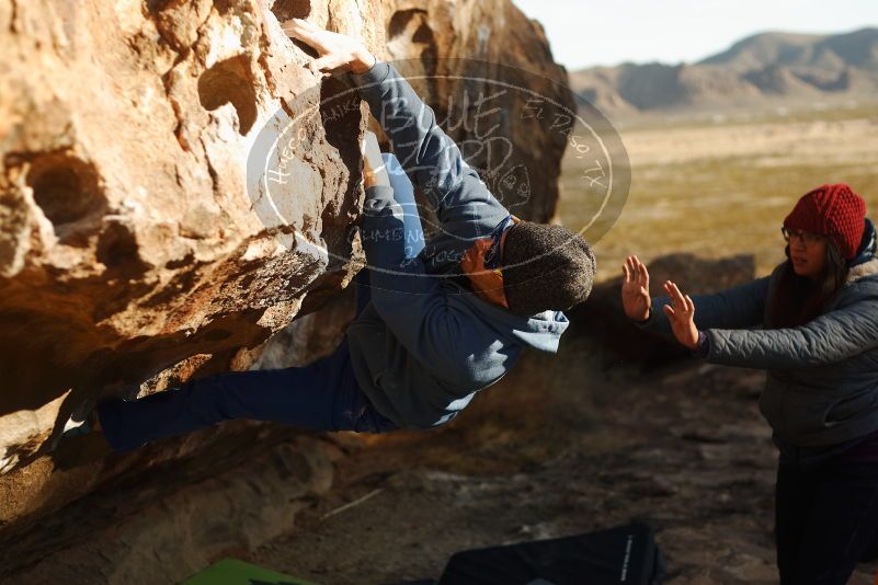 Bouldering in Hueco Tanks on 03/15/2019 with Blue Lizard Climbing and Yoga

Filename: SRM_20190315_0907480.jpg
Aperture: f/2.8
Shutter Speed: 1/640
Body: Canon EOS-1D Mark II
Lens: Canon EF 50mm f/1.8 II