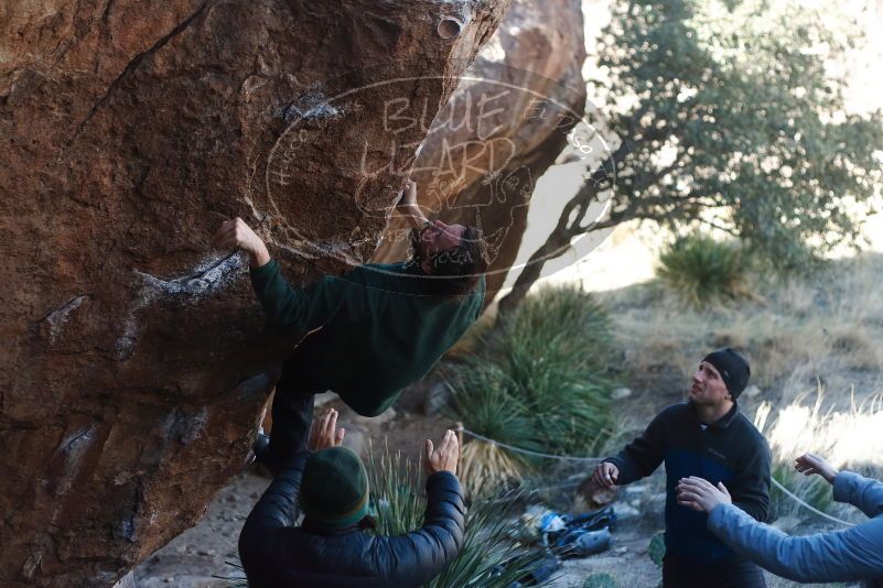 Bouldering in Hueco Tanks on 03/15/2019 with Blue Lizard Climbing and Yoga

Filename: SRM_20190315_1002120.jpg
Aperture: f/2.8
Shutter Speed: 1/800
Body: Canon EOS-1D Mark II
Lens: Canon EF 50mm f/1.8 II