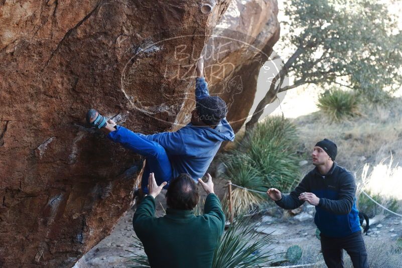 Bouldering in Hueco Tanks on 03/15/2019 with Blue Lizard Climbing and Yoga

Filename: SRM_20190315_1008130.jpg
Aperture: f/4.0
Shutter Speed: 1/320
Body: Canon EOS-1D Mark II
Lens: Canon EF 50mm f/1.8 II