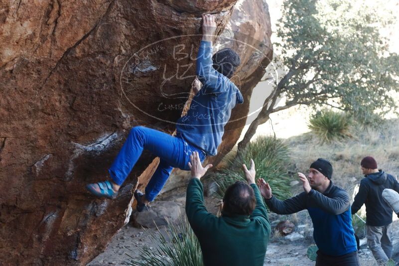 Bouldering in Hueco Tanks on 03/15/2019 with Blue Lizard Climbing and Yoga

Filename: SRM_20190315_1008171.jpg
Aperture: f/4.0
Shutter Speed: 1/320
Body: Canon EOS-1D Mark II
Lens: Canon EF 50mm f/1.8 II