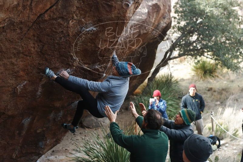 Bouldering in Hueco Tanks on 03/15/2019 with Blue Lizard Climbing and Yoga

Filename: SRM_20190315_1039310.jpg
Aperture: f/4.0
Shutter Speed: 1/640
Body: Canon EOS-1D Mark II
Lens: Canon EF 50mm f/1.8 II