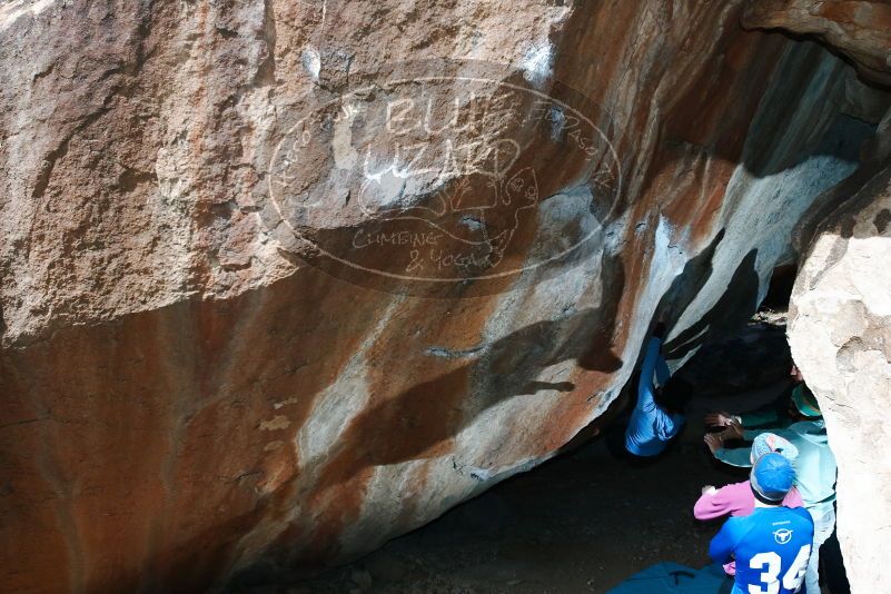 Bouldering in Hueco Tanks on 03/15/2019 with Blue Lizard Climbing and Yoga

Filename: SRM_20190315_1223580.jpg
Aperture: f/5.6
Shutter Speed: 1/250
Body: Canon EOS-1D Mark II
Lens: Canon EF 16-35mm f/2.8 L