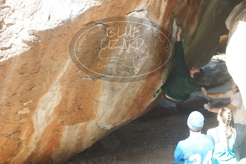 Bouldering in Hueco Tanks on 03/15/2019 with Blue Lizard Climbing and Yoga

Filename: SRM_20190315_1227220.jpg
Aperture: f/4.0
Shutter Speed: 1/250
Body: Canon EOS-1D Mark II
Lens: Canon EF 50mm f/1.8 II