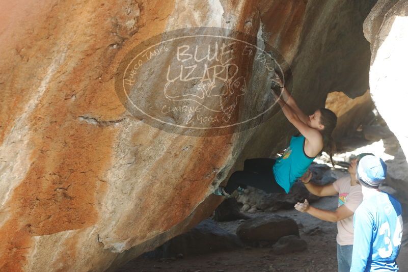 Bouldering in Hueco Tanks on 03/15/2019 with Blue Lizard Climbing and Yoga

Filename: SRM_20190315_1228070.jpg
Aperture: f/4.0
Shutter Speed: 1/250
Body: Canon EOS-1D Mark II
Lens: Canon EF 50mm f/1.8 II