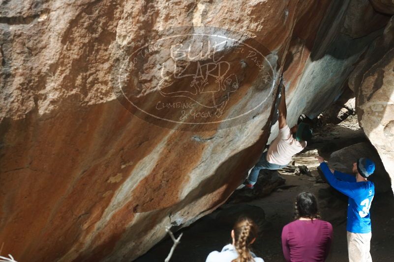Bouldering in Hueco Tanks on 03/15/2019 with Blue Lizard Climbing and Yoga

Filename: SRM_20190315_1256400.jpg
Aperture: f/5.6
Shutter Speed: 1/250
Body: Canon EOS-1D Mark II
Lens: Canon EF 50mm f/1.8 II