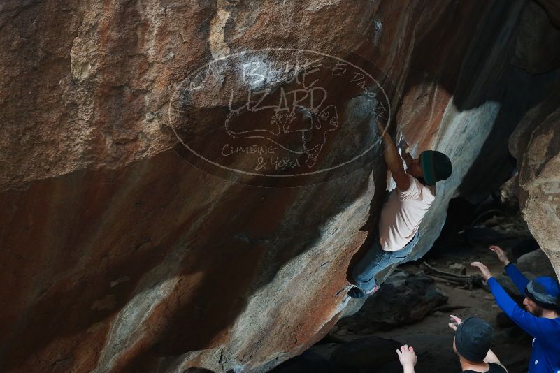 Bouldering in Hueco Tanks on 03/15/2019 with Blue Lizard Climbing and Yoga

Filename: SRM_20190315_1305480.jpg
Aperture: f/5.6
Shutter Speed: 1/250
Body: Canon EOS-1D Mark II
Lens: Canon EF 50mm f/1.8 II