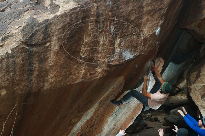 Bouldering in Hueco Tanks on 03/15/2019 with Blue Lizard Climbing and Yoga

Filename: SRM_20190315_1305590.jpg
Aperture: f/5.6
Shutter Speed: 1/250
Body: Canon EOS-1D Mark II
Lens: Canon EF 50mm f/1.8 II