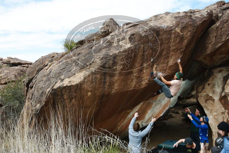 Bouldering in Hueco Tanks on 03/15/2019 with Blue Lizard Climbing and Yoga

Filename: SRM_20190315_1306200.jpg
Aperture: f/5.6
Shutter Speed: 1/250
Body: Canon EOS-1D Mark II
Lens: Canon EF 16-35mm f/2.8 L
