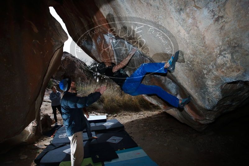 Bouldering in Hueco Tanks on 03/15/2019 with Blue Lizard Climbing and Yoga

Filename: SRM_20190315_1330110.jpg
Aperture: f/8.0
Shutter Speed: 1/250
Body: Canon EOS-1D Mark II
Lens: Canon EF 16-35mm f/2.8 L