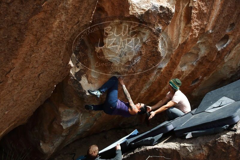 Bouldering in Hueco Tanks on 03/15/2019 with Blue Lizard Climbing and Yoga
Filename: SRM_20190315_1426130.jpg
Aperture: f/5.6
Shutter Speed: 1/640
Body: Canon EOS-1D Mark II
Lens: Canon EF 16-35mm f/2.8 L