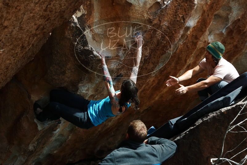 Bouldering in Hueco Tanks on 03/15/2019 with Blue Lizard Climbing and Yoga

Filename: SRM_20190315_1431520.jpg
Aperture: f/5.6
Shutter Speed: 1/400
Body: Canon EOS-1D Mark II
Lens: Canon EF 50mm f/1.8 II
