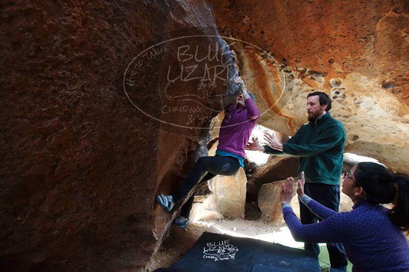 Bouldering in Hueco Tanks on 03/15/2019 with Blue Lizard Climbing and Yoga

Filename: SRM_20190315_1546480.jpg
Aperture: f/4.5
Shutter Speed: 1/250
Body: Canon EOS-1D Mark II
Lens: Canon EF 16-35mm f/2.8 L
