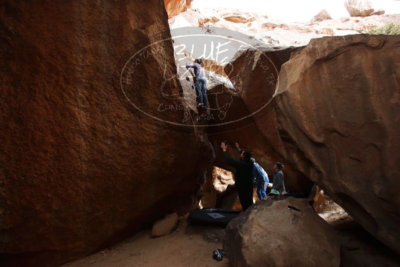 Bouldering in Hueco Tanks on 03/15/2019 with Blue Lizard Climbing and Yoga

Filename: SRM_20190315_1604070.jpg
Aperture: f/7.1
Shutter Speed: 1/250
Body: Canon EOS-1D Mark II
Lens: Canon EF 16-35mm f/2.8 L