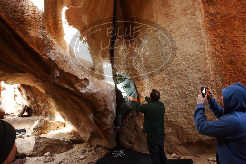Bouldering in Hueco Tanks on 03/15/2019 with Blue Lizard Climbing and Yoga

Filename: SRM_20190315_1636080.jpg
Aperture: f/5.6
Shutter Speed: 1/125
Body: Canon EOS-1D Mark II
Lens: Canon EF 16-35mm f/2.8 L