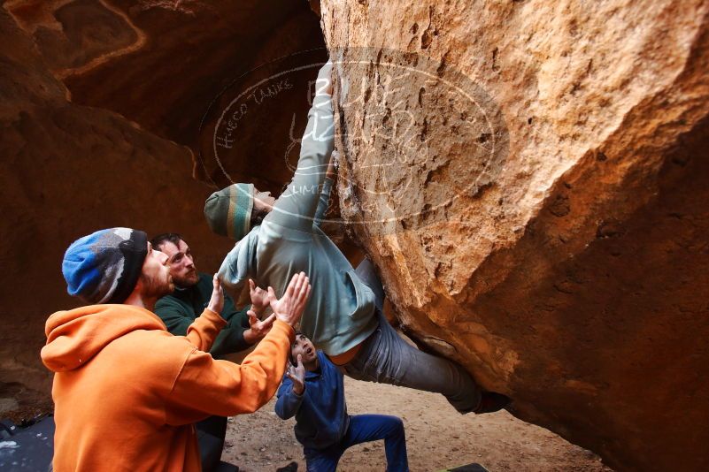 Bouldering in Hueco Tanks on 03/15/2019 with Blue Lizard Climbing and Yoga

Filename: SRM_20190315_1700000.jpg
Aperture: f/5.0
Shutter Speed: 1/100
Body: Canon EOS-1D Mark II
Lens: Canon EF 16-35mm f/2.8 L