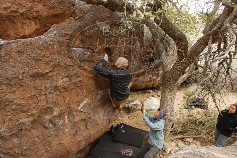 Bouldering in Hueco Tanks on 03/16/2019 with Blue Lizard Climbing and Yoga

Filename: SRM_20190316_1135560.jpg
Aperture: f/5.0
Shutter Speed: 1/100
Body: Canon EOS-1D Mark II
Lens: Canon EF 16-35mm f/2.8 L