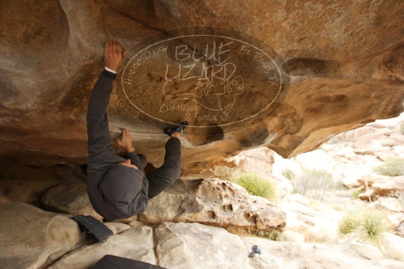 Bouldering in Hueco Tanks on 03/16/2019 with Blue Lizard Climbing and Yoga

Filename: SRM_20190316_1209290.jpg
Aperture: f/4.5
Shutter Speed: 1/250
Body: Canon EOS-1D Mark II
Lens: Canon EF 16-35mm f/2.8 L
