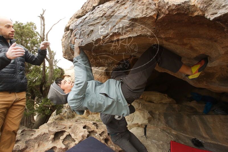 Bouldering in Hueco Tanks on 03/16/2019 with Blue Lizard Climbing and Yoga

Filename: SRM_20190316_1229550.jpg
Aperture: f/9.0
Shutter Speed: 1/250
Body: Canon EOS-1D Mark II
Lens: Canon EF 16-35mm f/2.8 L