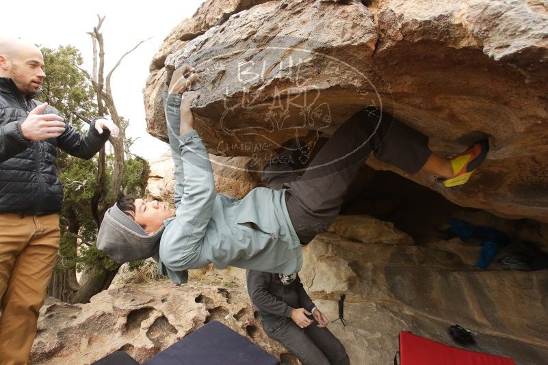 Bouldering in Hueco Tanks on 03/16/2019 with Blue Lizard Climbing and Yoga

Filename: SRM_20190316_1229560.jpg
Aperture: f/9.0
Shutter Speed: 1/250
Body: Canon EOS-1D Mark II
Lens: Canon EF 16-35mm f/2.8 L
