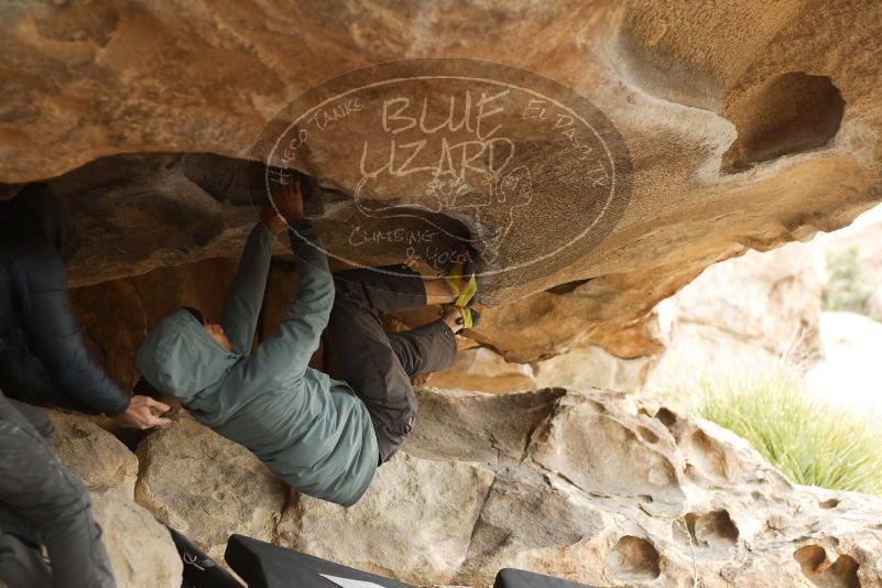 Bouldering in Hueco Tanks on 03/16/2019 with Blue Lizard Climbing and Yoga

Filename: SRM_20190316_1242060.jpg
Aperture: f/2.8
Shutter Speed: 1/250
Body: Canon EOS-1D Mark II
Lens: Canon EF 50mm f/1.8 II