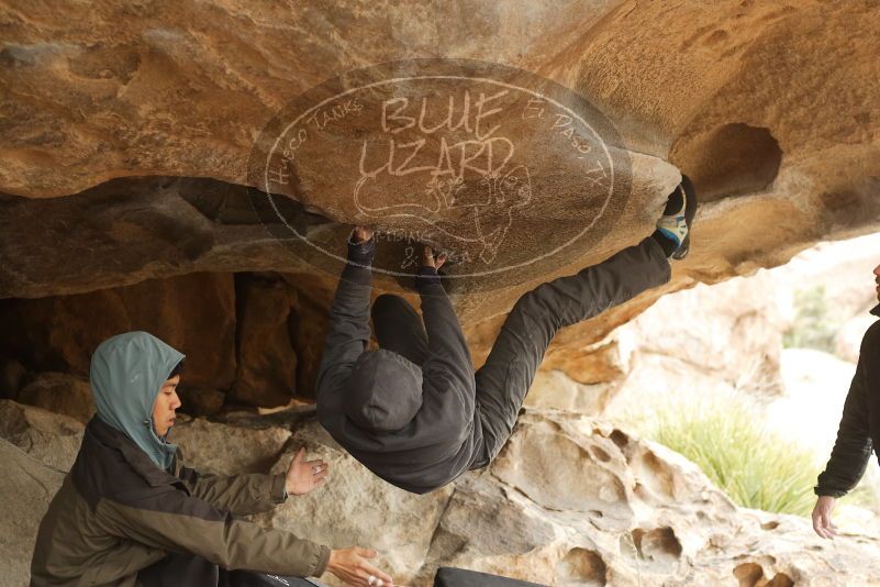 Bouldering in Hueco Tanks on 03/16/2019 with Blue Lizard Climbing and Yoga

Filename: SRM_20190316_1301310.jpg
Aperture: f/3.5
Shutter Speed: 1/250
Body: Canon EOS-1D Mark II
Lens: Canon EF 50mm f/1.8 II