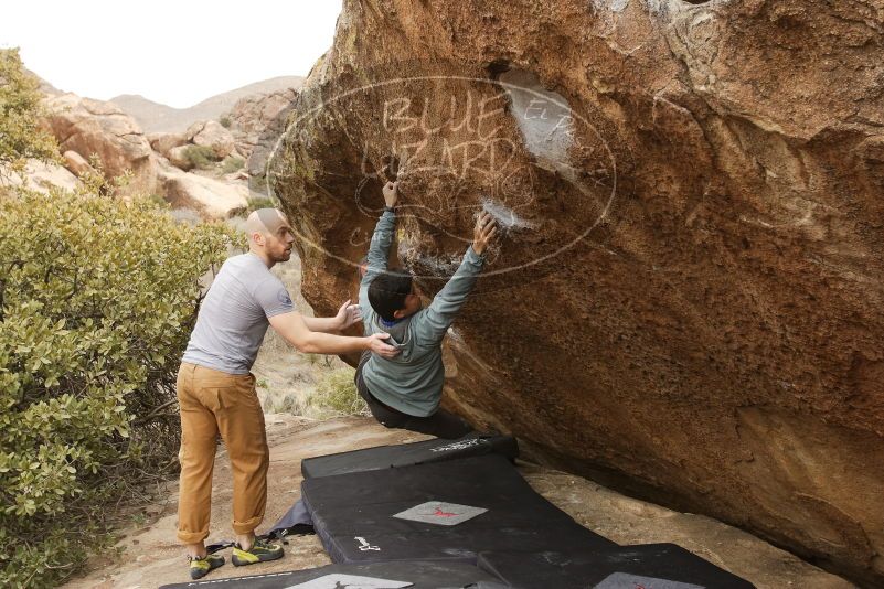 Bouldering in Hueco Tanks on 03/16/2019 with Blue Lizard Climbing and Yoga

Filename: SRM_20190316_1505171.jpg
Aperture: f/5.6
Shutter Speed: 1/500
Body: Canon EOS-1D Mark II
Lens: Canon EF 16-35mm f/2.8 L