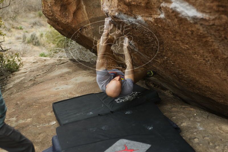 Bouldering in Hueco Tanks on 03/16/2019 with Blue Lizard Climbing and Yoga

Filename: SRM_20190316_1518380.jpg
Aperture: f/2.8
Shutter Speed: 1/400
Body: Canon EOS-1D Mark II
Lens: Canon EF 50mm f/1.8 II